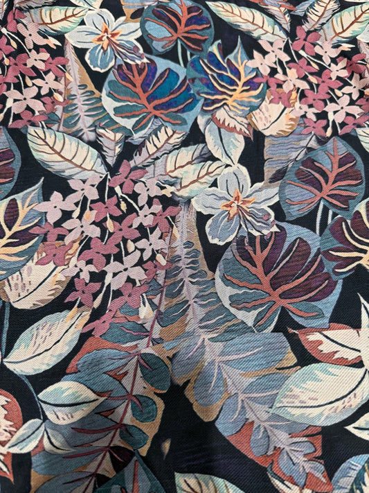 Twill digital print top with masleen bottom and mul twill dupatta