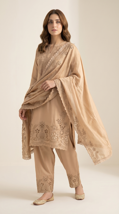 Aplique work boutique design unstiched suit
